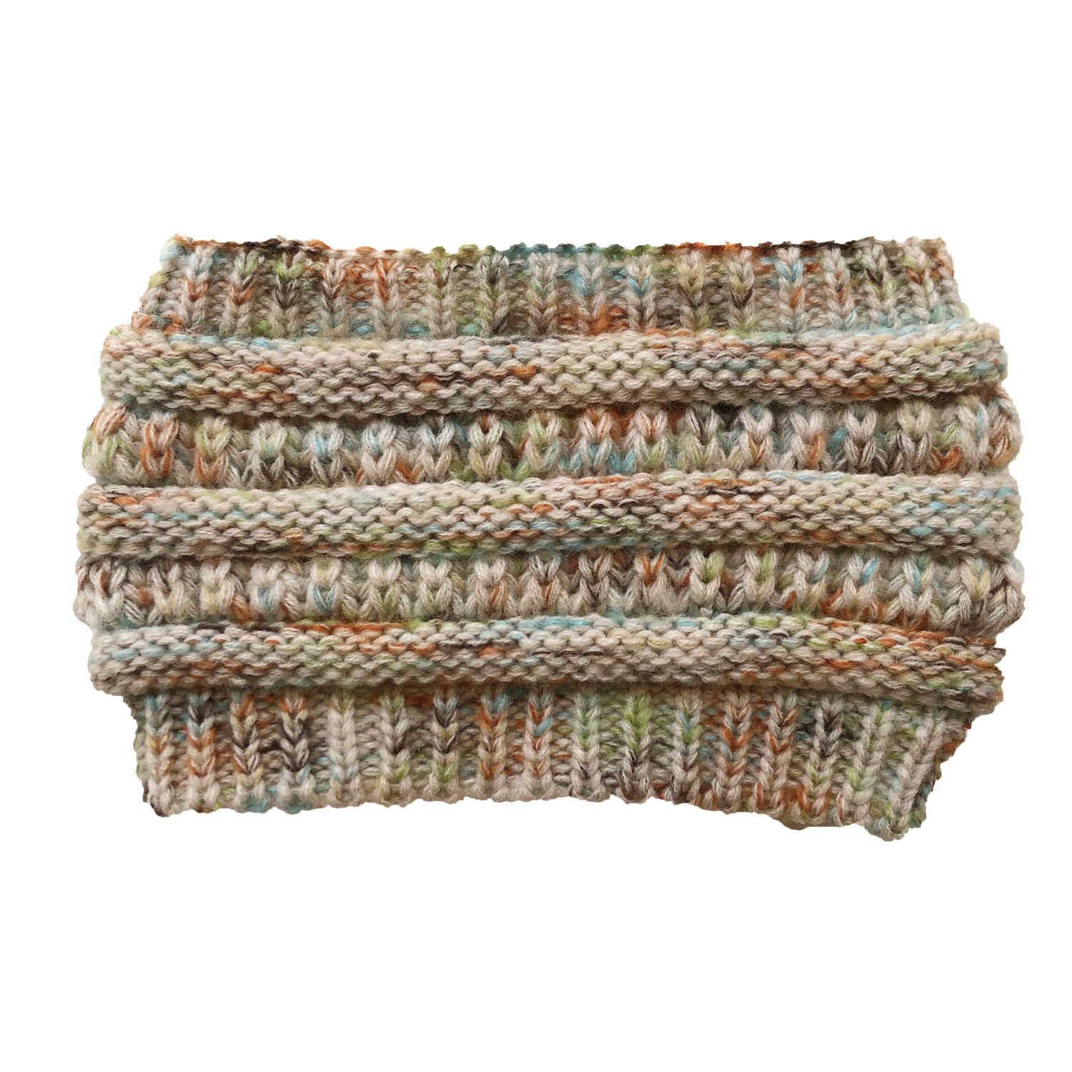 Wholesale 3pcs Plush wool knitted colorful ponytail headband pullover hat